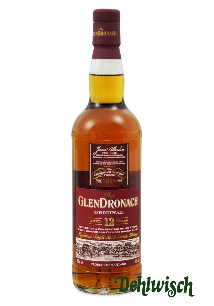 Glendronach Highland Malt Whisky 12yrs 43% 0,70l